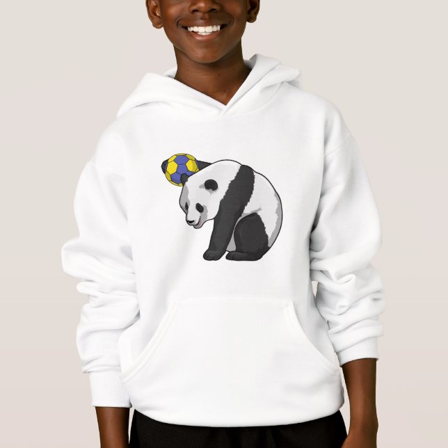 Panda vid Handball Sports T Shirt (Framsida)
