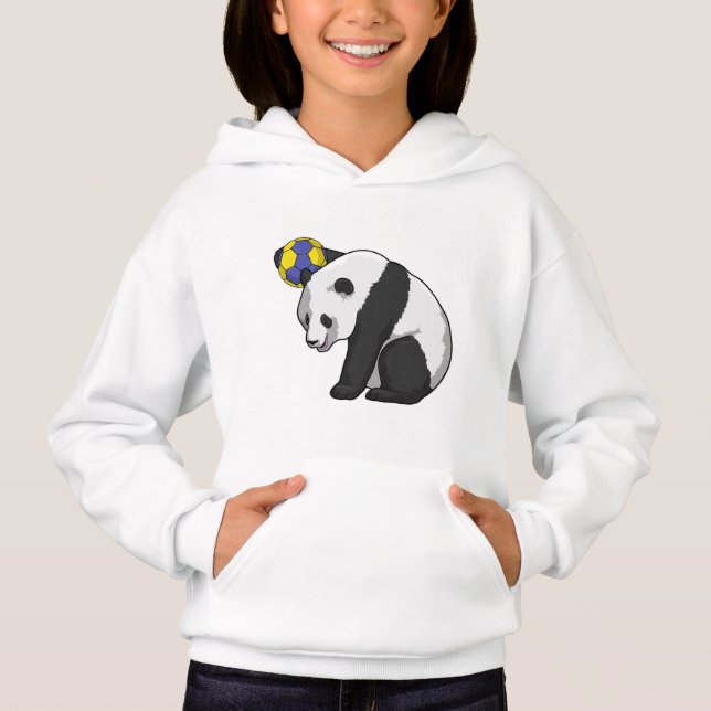 Panda vid Handball Sports T Shirt (Framsida)