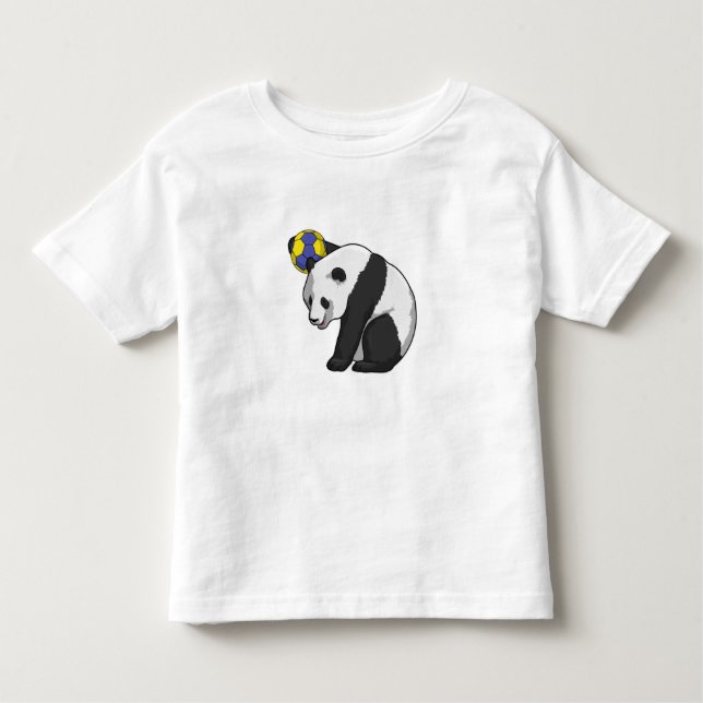 Panda vid Handball Sports T Shirt (Framsida)
