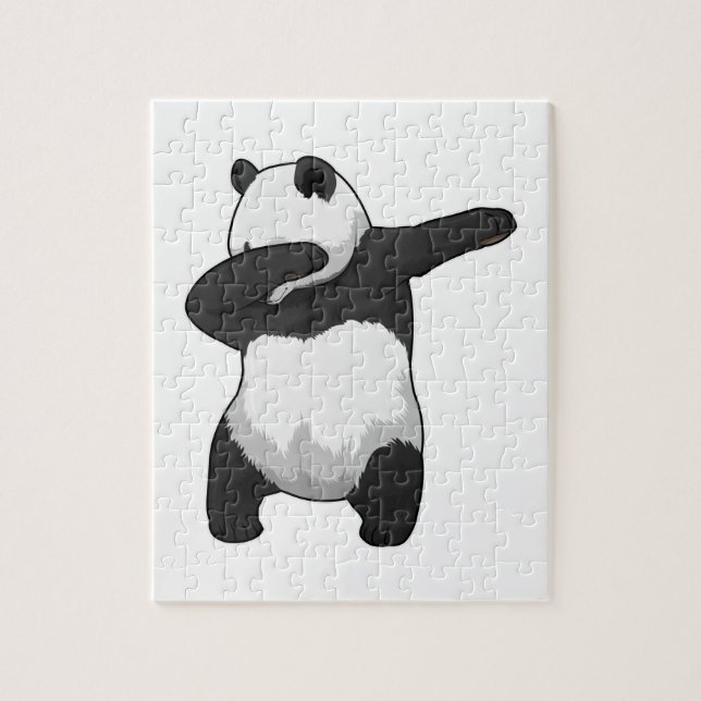 Panda vid Hip hop Dance Dab Pussel (Vertikal)