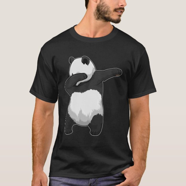 Panda vid Hip hop Dance Dab T Shirt (Framsida)