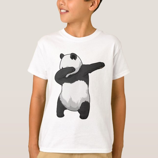 Panda vid Hip hop Dance Dab T Shirt (Framsida)