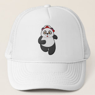 Panda vid körning med kap keps