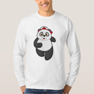Panda vid körning med kap t shirt