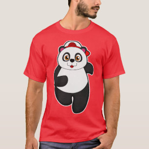 Panda vid körning med kap t shirt