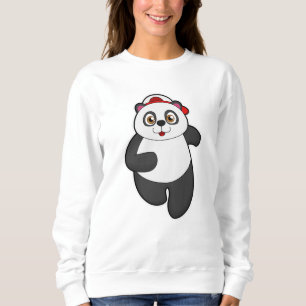 Panda vid körning med kap t shirt