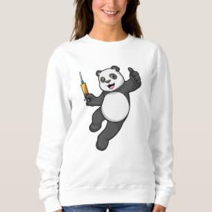 Panda vid vaccinering med spruta t shirt