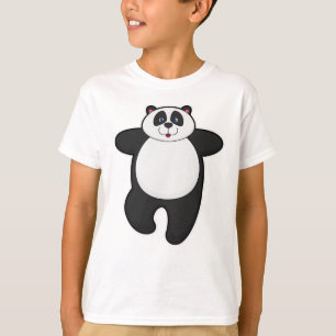 Panda vid Yoga Stretching-övning T Shirt