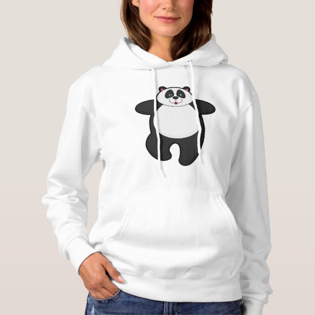 Panda vid Yoga Stretching-övning T Shirt (Framsida)