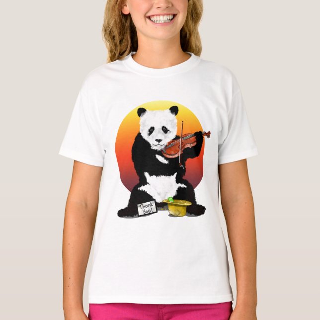 PANDA VIOLIN PLAYER T SHIRT (Framsida)