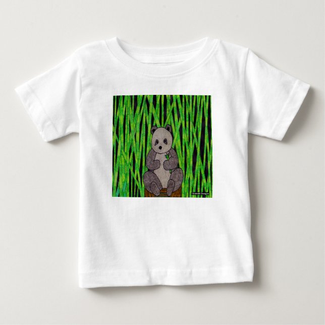 Panda (vit) - Baby T-Shirt (Framsida)