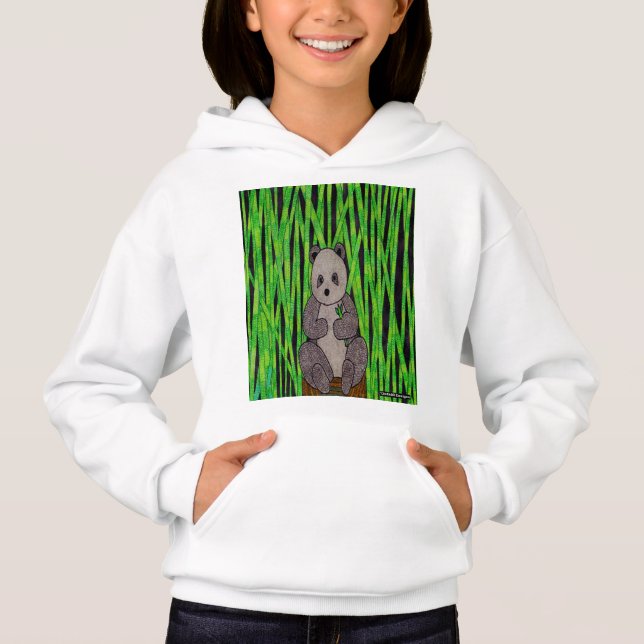 Panda (vit) - Flicktröja T Shirt (Framsida)