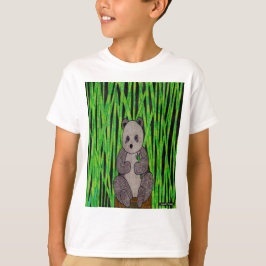 Panda (vit) - Grundläggande T-Shirt för Pojkar