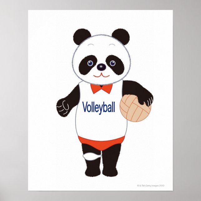Panda Volleyball Player Poster (Framsidan)
