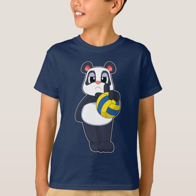 Panda Volleyball-spelare Volleyball T Shirt (Framsida)