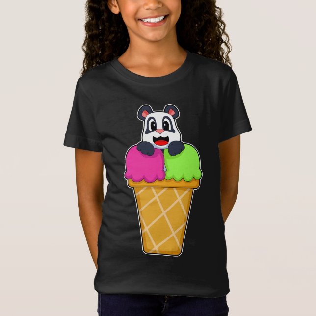 Panda Waffle glass T Shirt (Framsida)