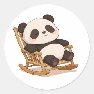 panda,warm,healing,slow-paced,inner peace #011 runt klistermärke