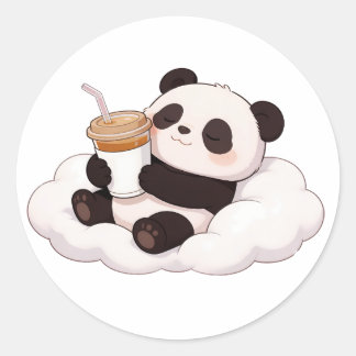 panda,warm,healing,slow-paced,inner peace #012 runt klistermärke