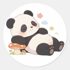 panda,warm,healing,slow-paced,inner peace #017 runt klistermärke
