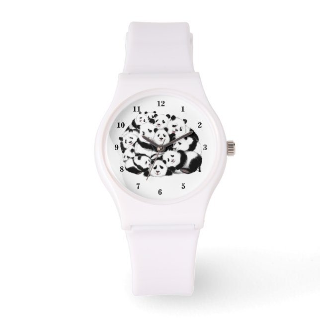 Panda Watch Family Pandas Armbandsur (Framsida)
