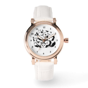 Panda Watch Present Glad Familj - Kram Armbandsur