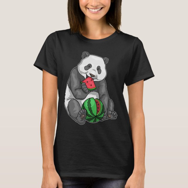 Panda Watermelon T Shirt (Framsida)