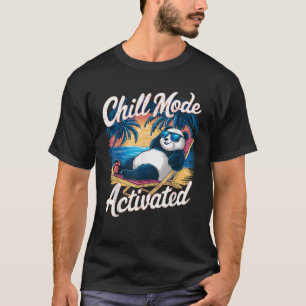 Panda Wearing Sunglass Chill Mode Activated Summer T Shirt