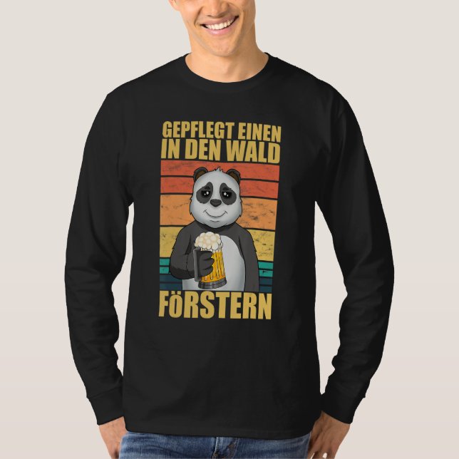 Panda Well-cared for Einen In Den Wald Forstern Sa T Shirt (Framsida)