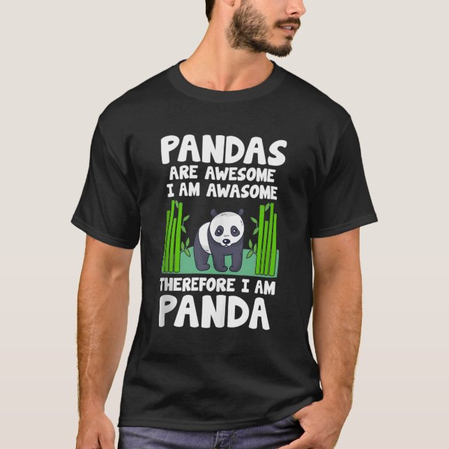 Panda Wildlife Animal Zookeeper Panda Bear T Shirt (Framsida)