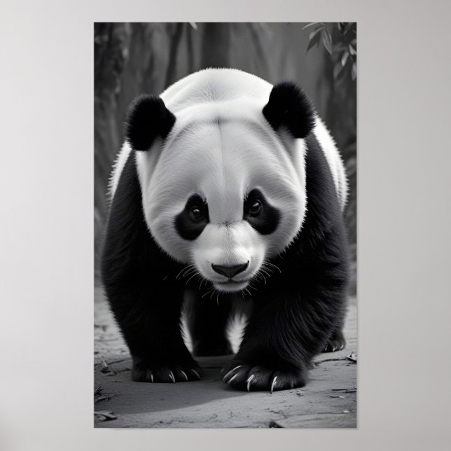 Panda Wildlife Majestic Nature Life Art Wallpaper Poster (Framsidan)