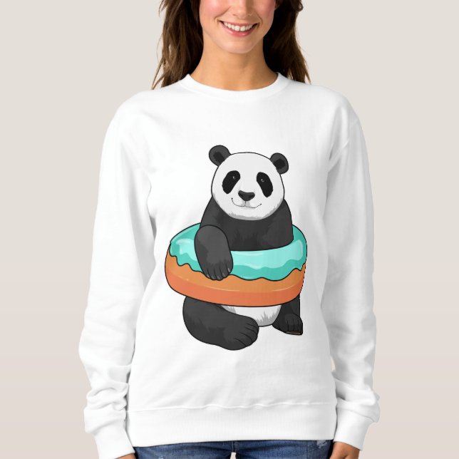 Panda with Donut T Shirt (Framsida)