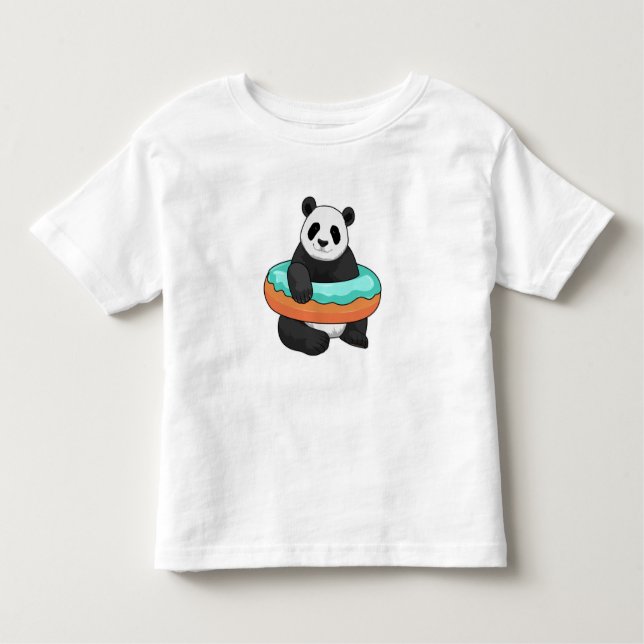 Panda with Donut T Shirt (Framsida)