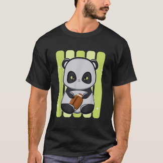 Panda With Football T Shirt