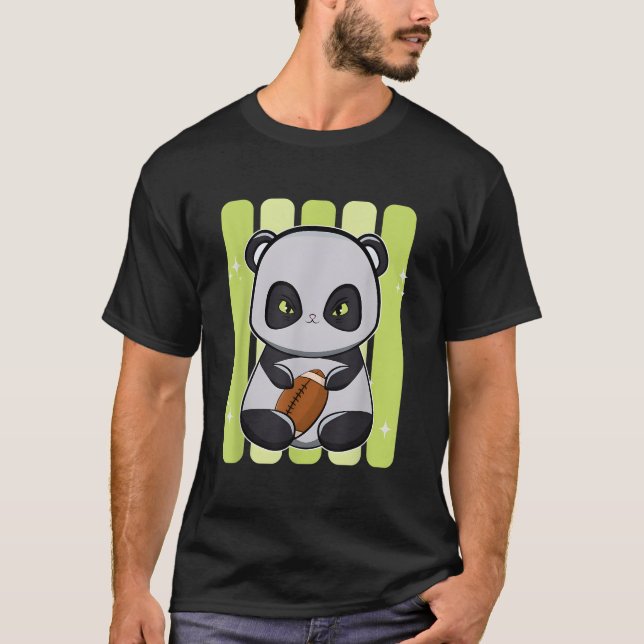 Panda With Football T Shirt (Framsida)