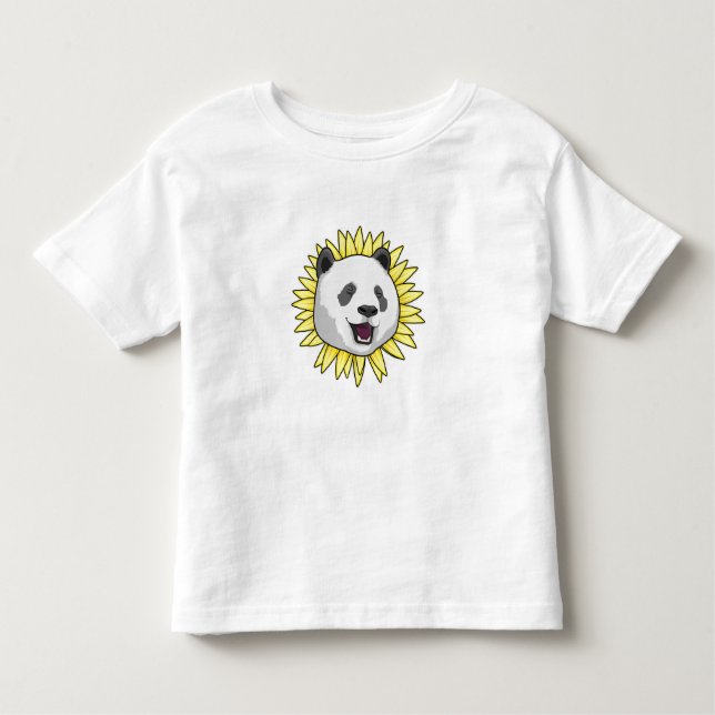 Panda with Sunflower T Shirt (Framsida)