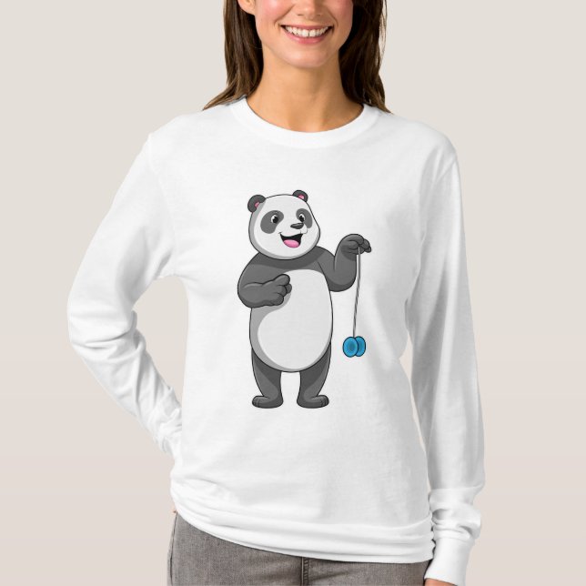 Panda with Yo-yo T Shirt (Framsida)