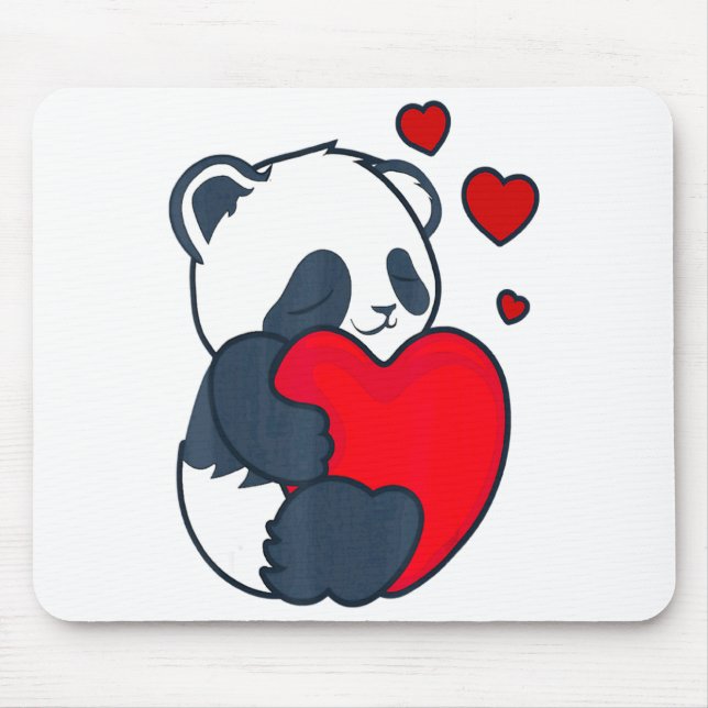 Panda Women Valentines Day Girlfriend Heart  Musmatta (Framsidan)