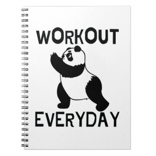 Panda Workout Gym Anteckningsbok