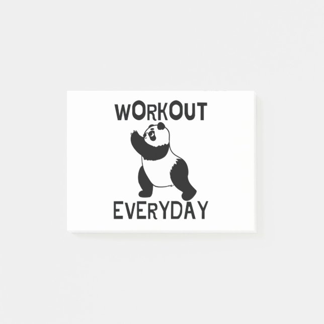 Panda Workout Gym Post-it Block (Framsida)