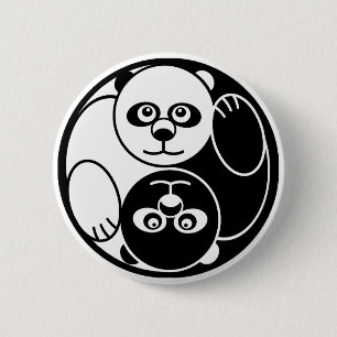 Panda Yin Yang Knapp