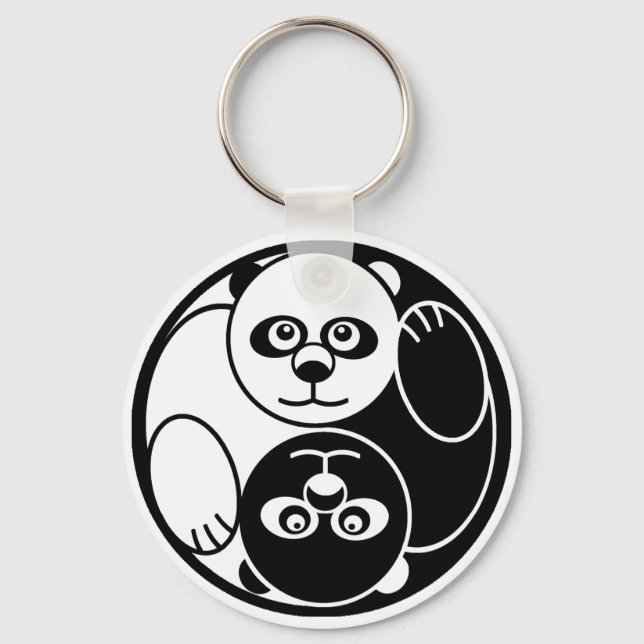 Panda Yin Yang Nyckelring (Framsida)