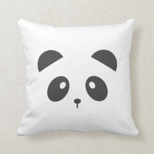 Pandaansikte dämpar kudde