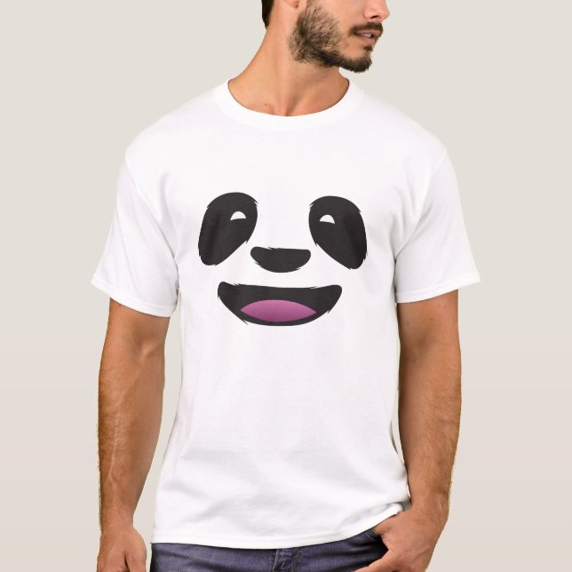 Pandaansikte Tee Shirt (Framsida)