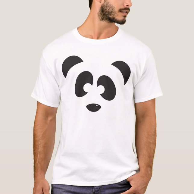 Pandaansikte Tee Shirt (Framsida)