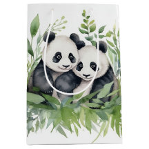 Pandabilder i Bamboo Löv