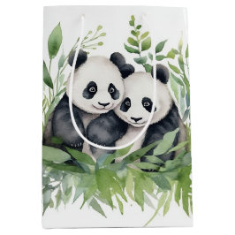 Pandabilder i Bamboo Löv