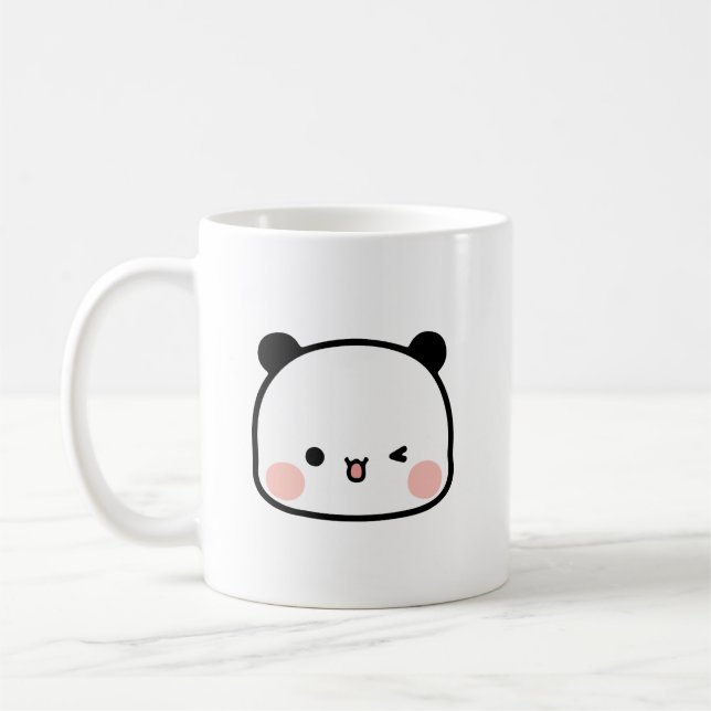 Pandabjörn, bubu och dudu, ansikte bubu kaffemugg (Vänster)