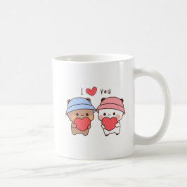 Pandabjörn, bubu och dudu hugs kärlek kaffemugg