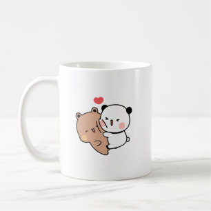 Pandabjörn, bubu och dudu hugs kärlek kaffemugg