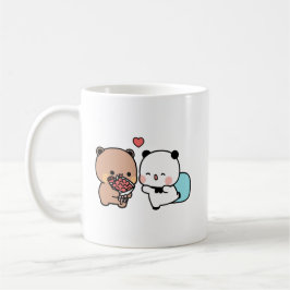 Pandabjörn, bubu och dudu hugs kärlek kaffemugg